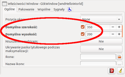 Window default sizes