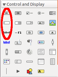 Etykieta, textentry, button