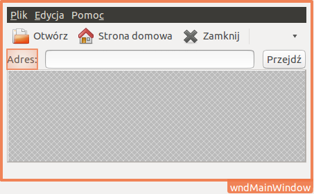 Main window with selected label1